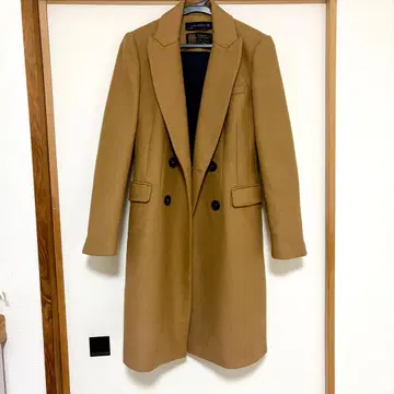 ZARA WOMAN 베이지 더블 브레스트 롱 코트 S