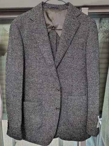 nano Homespun 그레이 테일러드 자켓