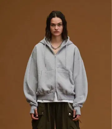 soerte 헤비 웨이트 더블 지퍼 후디