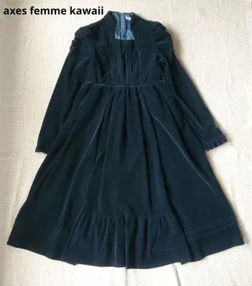 axes femme kawaii 2023AW 클래시컬 벨로아 원피스