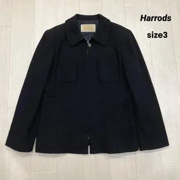 해롯 지퍼 자켓 울 블랙