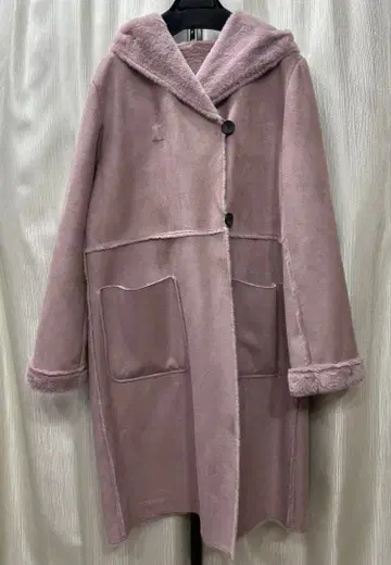 [ COKETT COLLECTION ] 페이크 무스탕 코트/M/핑크