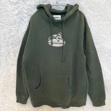BUTTER GOODS 올리브 그린 후드티 L 속기모