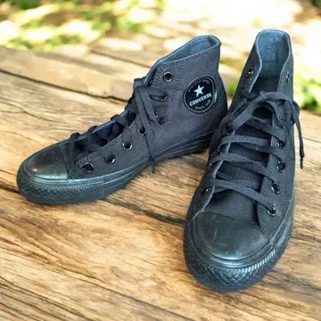 CONVERSE 하이컷 스니커즈 US 5.0 올 블랙 24cm
