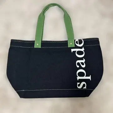 케이트 스페이드 토트백 캔버스 원단 블랙 그린