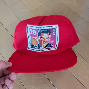캡 빈티지 엘비스 프레슬리 레드 깊은