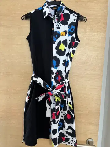 Loudmouth 컬러풀 레오파드 무늬 원피스 S 사이즈