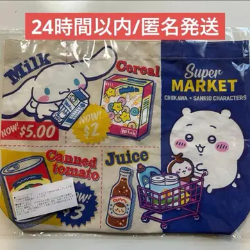 치이카와 x 산리오 캐릭터즈 슈퍼마켓 쇼핑 토트백