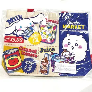치이카와 x 산리오 캐릭터즈 슈퍼마켓 쇼핑 토트백
