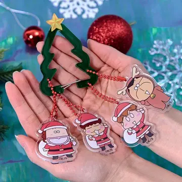 아따맘마 한국 공식 크리스마스 코스프레 키링 카라비너 세트