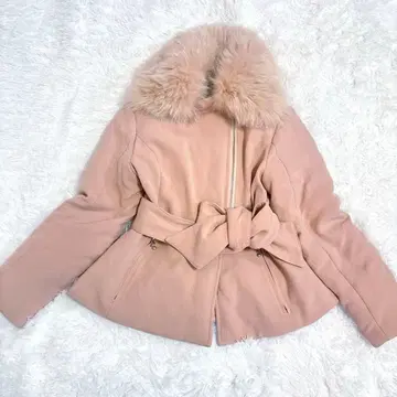 eimy 프론트 리본 페플럼 다운 자켓 S