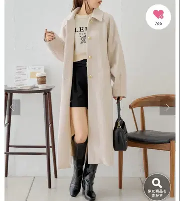 CHICO 금장 버튼 빅 스텐 칼라 롱 코트 클리닝 완료