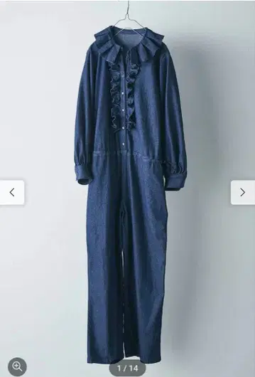 MEDE19F 프릴 데님 올인원 L 사이즈