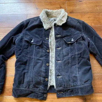 Lee 보아 자켓 블랙 코듀로이