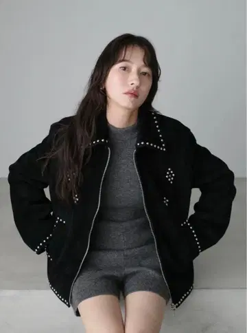 CLANE SUEDE STUDS BLOUSON size2