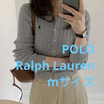 세일 Polo 폴로 랄프로렌 케이블 니트 가디건 스웨터 그레이