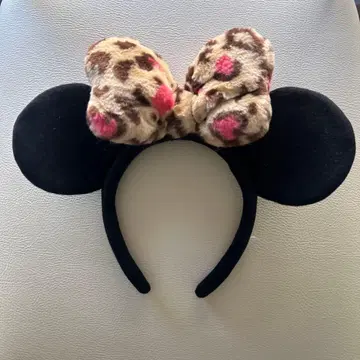 미니 마우스풍 레오파드 무늬 머리띠