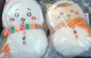 눈사람 봉제 인형 2체 세트