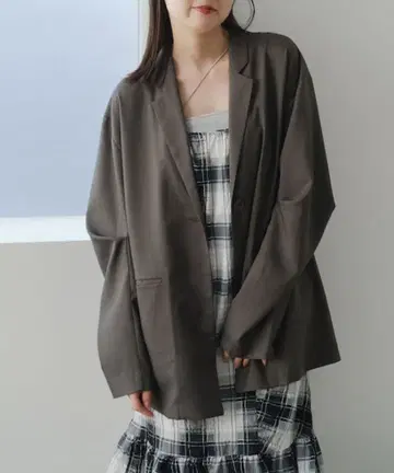 [ 익명 배송 ] Kastane 디자인 오버 셔츠 자켓 브라운