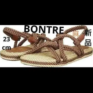BONTRE 크로스 플랫 샌들 새상품 BONTRE 린넨 스페인산