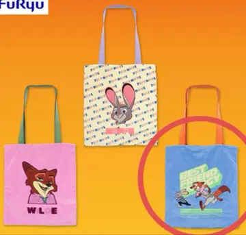 12 주토피아2 사가라 자수풍 토트백 라운드원 한정판