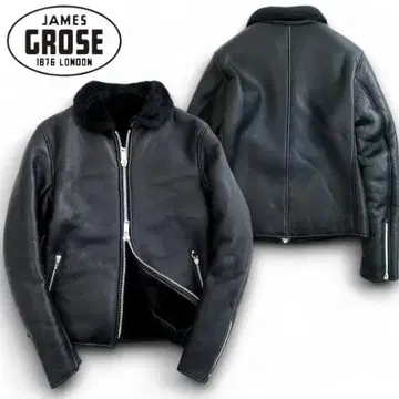 제임스 그로스 무스탕 양가죽 싱글 라이더 자켓