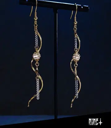 1192 롱 귀걸이 펄 귀찌 포멀 골드 빅 사이즈