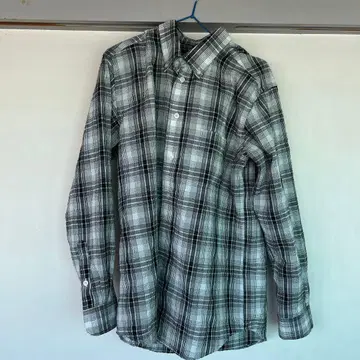 플란넬 셔츠 블랙 화이트 체크