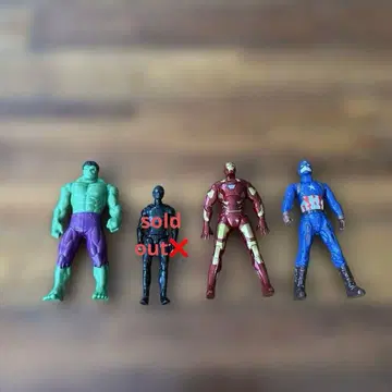 어벤져스 헐크 캡틴아메리카 아이언맨 피규어 3체 세트