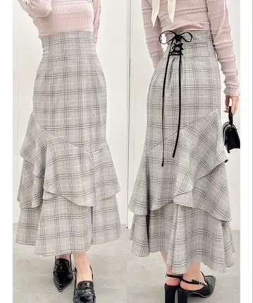 dazzlin 백 레이스업 아지메 머메이드 스커트