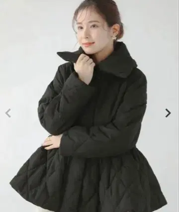 페플럼 퀼팅 패딩 자켓 핏모어