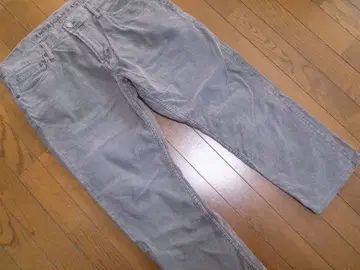 아메리칸 이글 코듀로이 팬츠 그레이 슬림 스트레이트 38인치