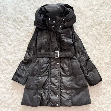 BARNEYS NEWYORK 다운 자켓 그레이 벨트 36