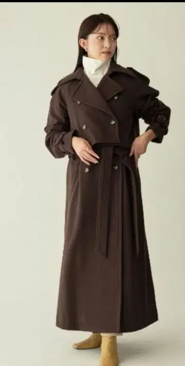 Stylevoice for xxx 3WAY 울 혼방 멜톤 트렌치코트