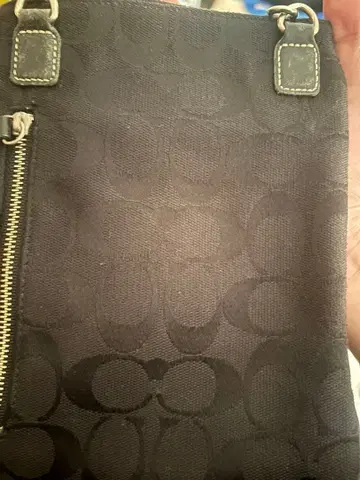 블랙 캔버스 숄더백