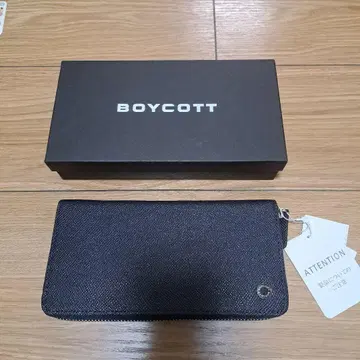 미사용 택 포함 BOYCOTT 보야콧 네이비 장지갑 네이비 컬러