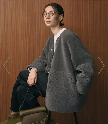 보아 페이크 무스탕 리버서블 자켓