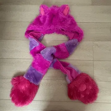 디즈니 체셔 고양이 팬캡 머플러