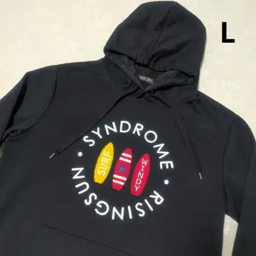 SYNDROME RISING SUN 후드티 블랙 L