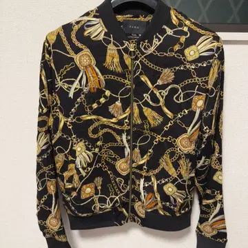ZARA 체인 프린트 블루종 자켓 L