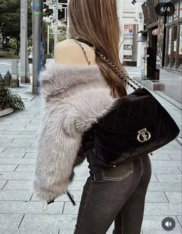 아베일 Shoko 퀼팅 토트백 블랙