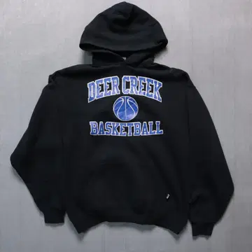 RUSSELL ATHLETIC 4112 후드티 L 블랙 후드 부착