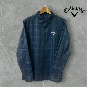 callaway 남성용 골프웨어 긴팔 셔츠 두꺼운 원단 속기모 LL