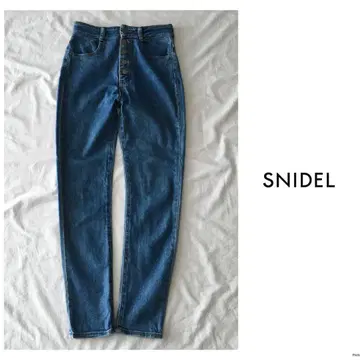 스나이델 [ 세탁 가능 ] 워시 가공 하이웨스트 스키니 데님 일본제