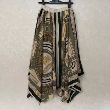 JEANASIS 기하학 패턴 롱 스커트 F