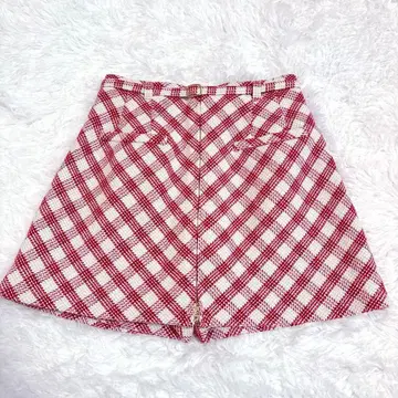 m.me.eme 프론트 지퍼 라메 체크 스코트 엠미에메