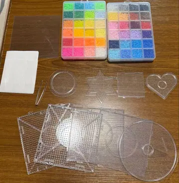 미사용 펄러비즈 소형 플레이트 핀셋 세트