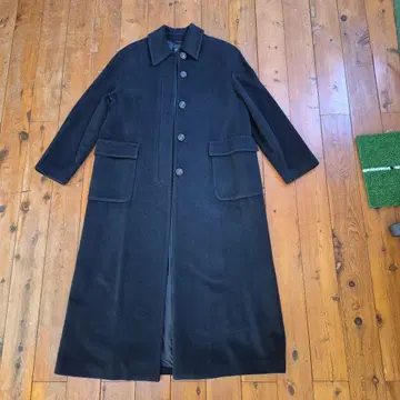 새상품급 EPOCA 에포카 심플한 롱 코트 5 버튼 2 포켓 블랙