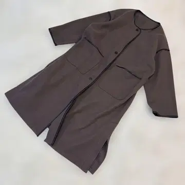 AUNT MARIE'S 앤디로자 브라운 롱 코트 빅 사이즈