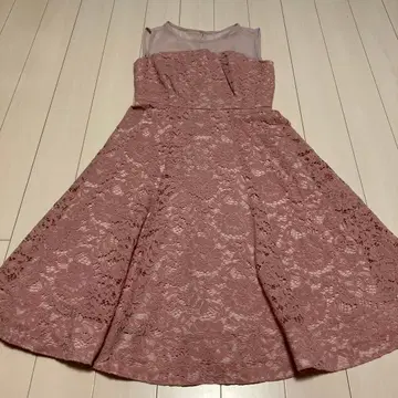핑크 레이스 슬리브리스 원피스 M 사이즈